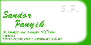 sandor panyik business card